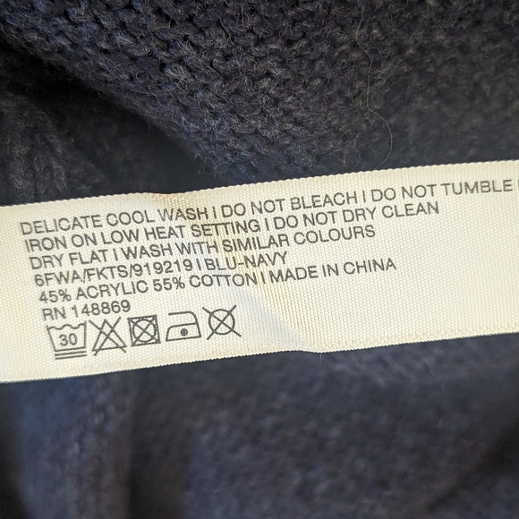 FAT FACE Womens Crew Neck Jumper Sweater UK 14 Navy Fairisle Aztec Pattern - Picture 5 of 7